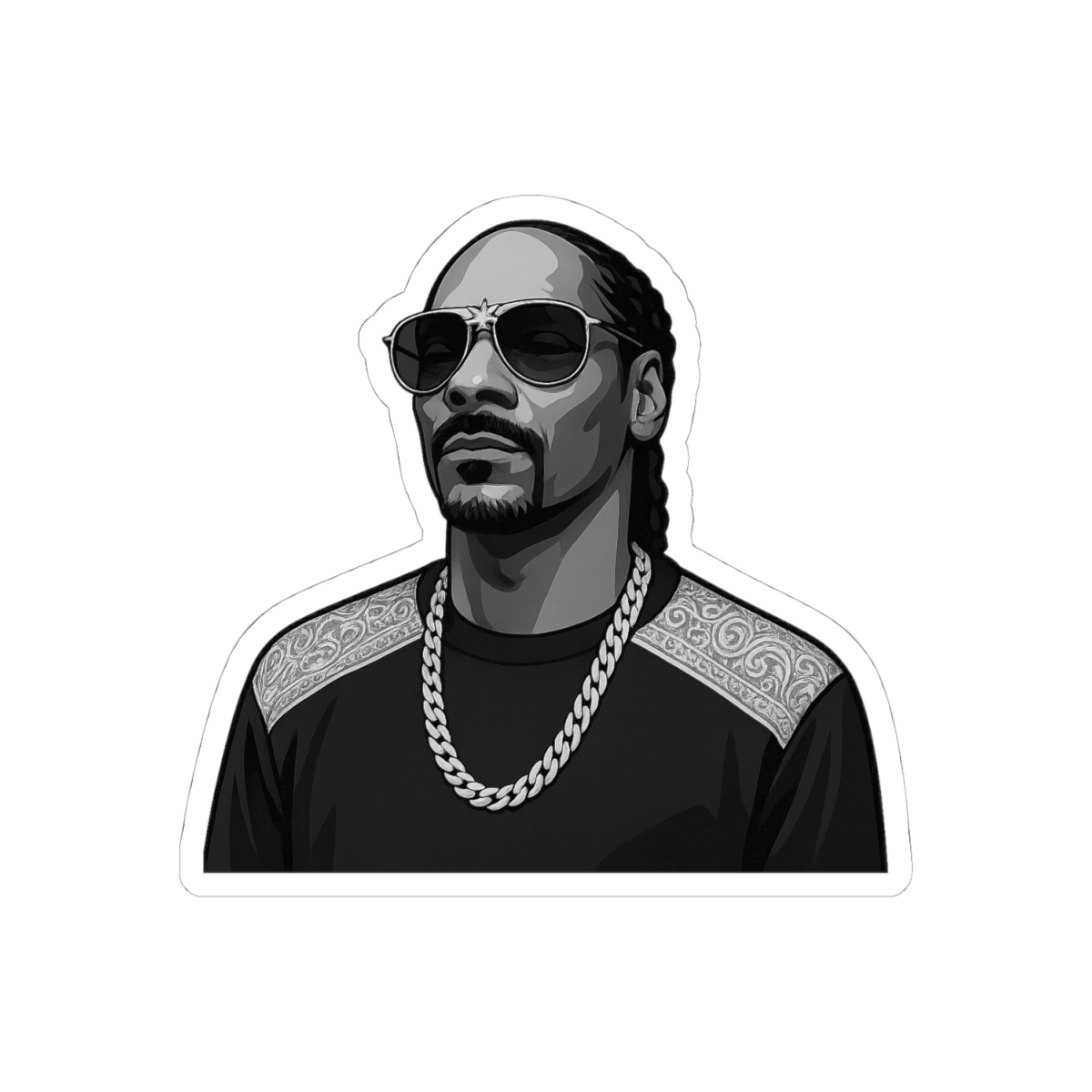 Snoop Dogg Sticker | Bold Rap Legend Vinyl Decal - alternate angle 1, merchandise
