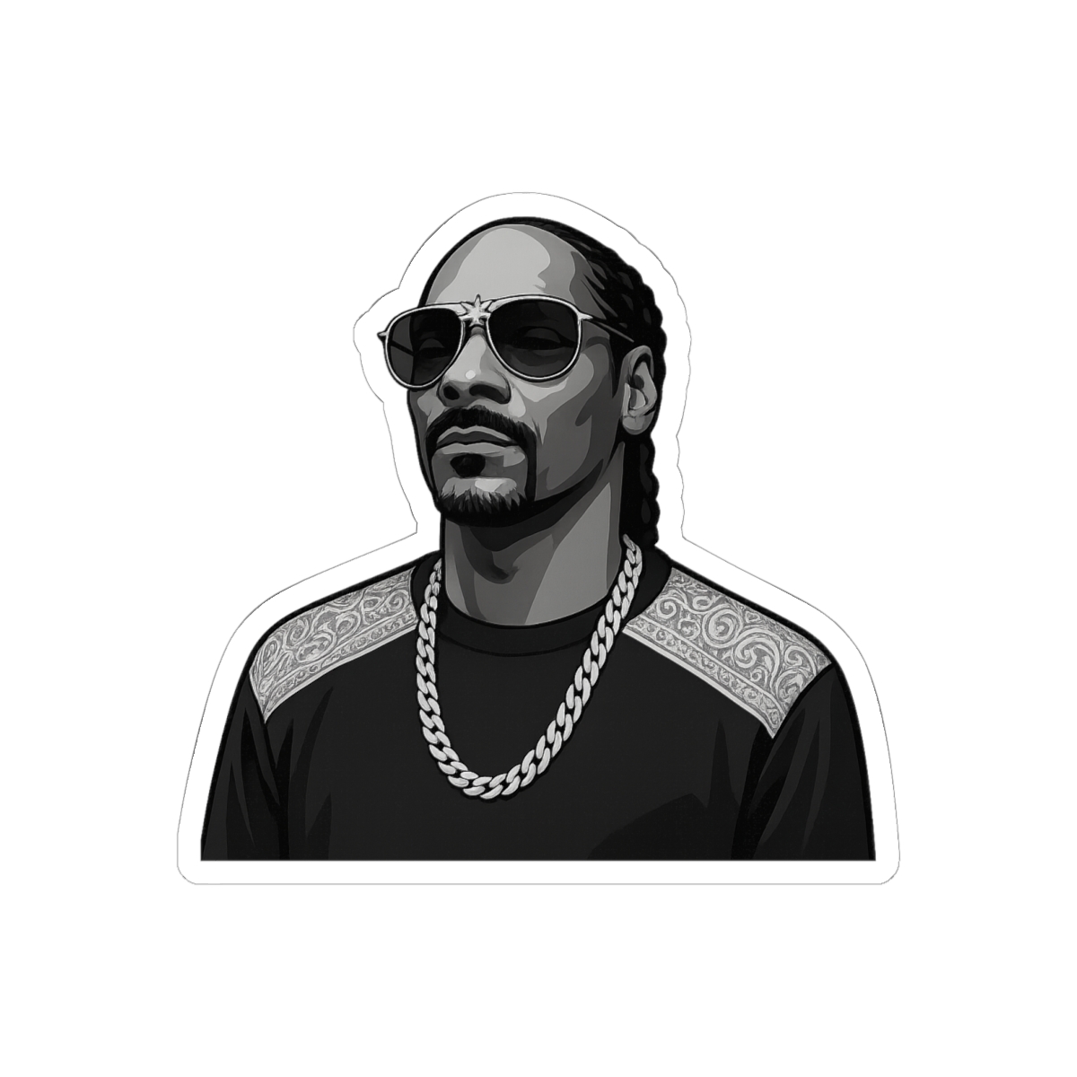 Snoop Dogg Sticker | Bold Rap Legend Vinyl Decal - alternate angle 2, merchandise
