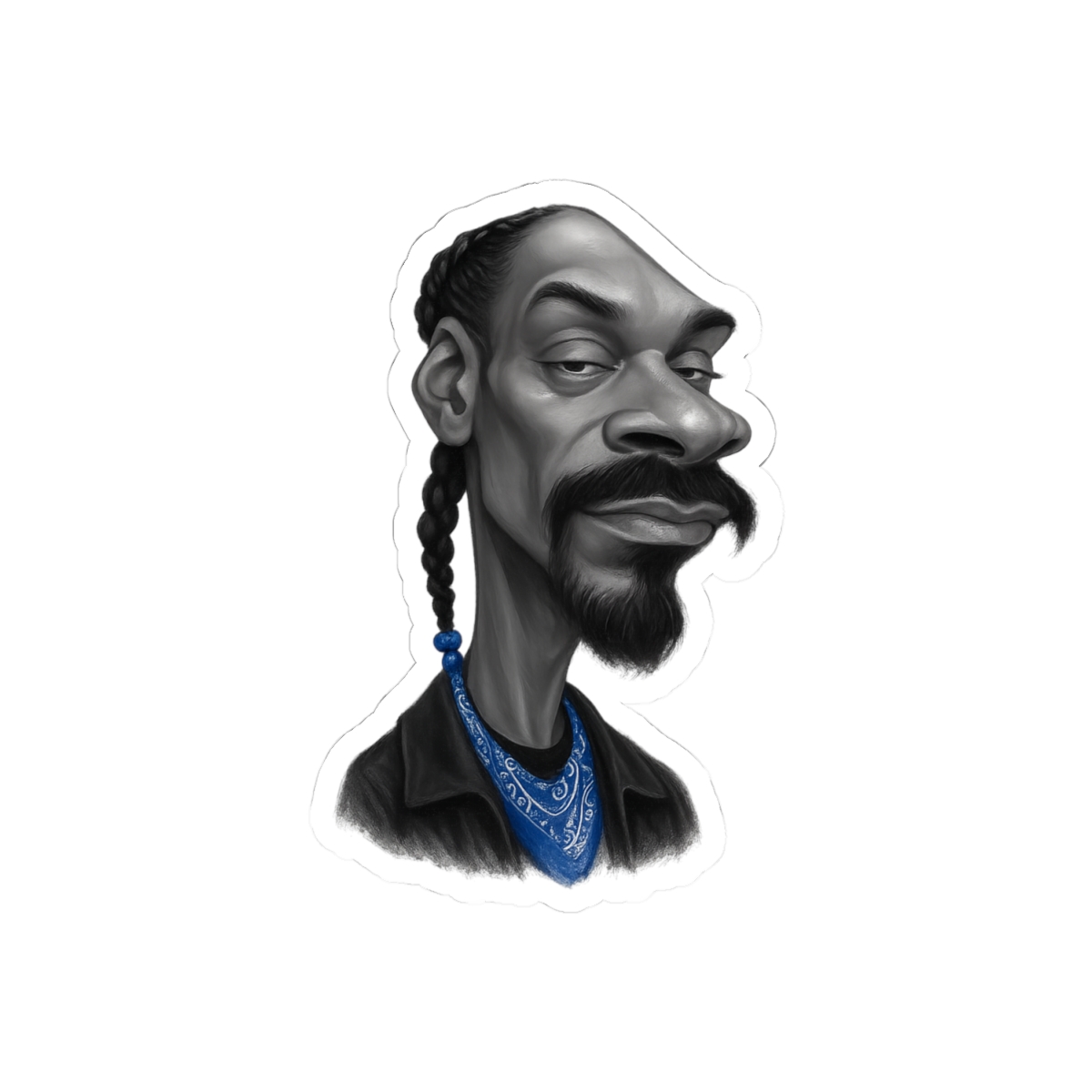 Snoop Dogg Cartoon Sticker | Funny Hip-Hop Vinyl Decal - alternate angle 2, merchandise