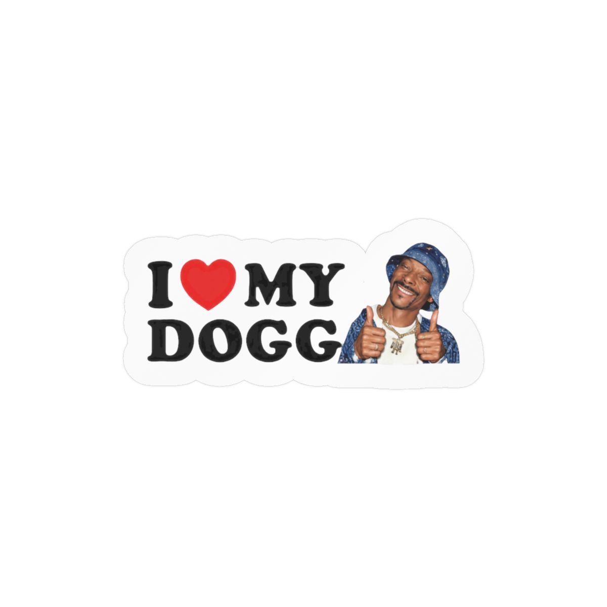 I Love My Dogg Sticker | Cute Playful Dog Vinyl Decal - Official Stickers merchandise