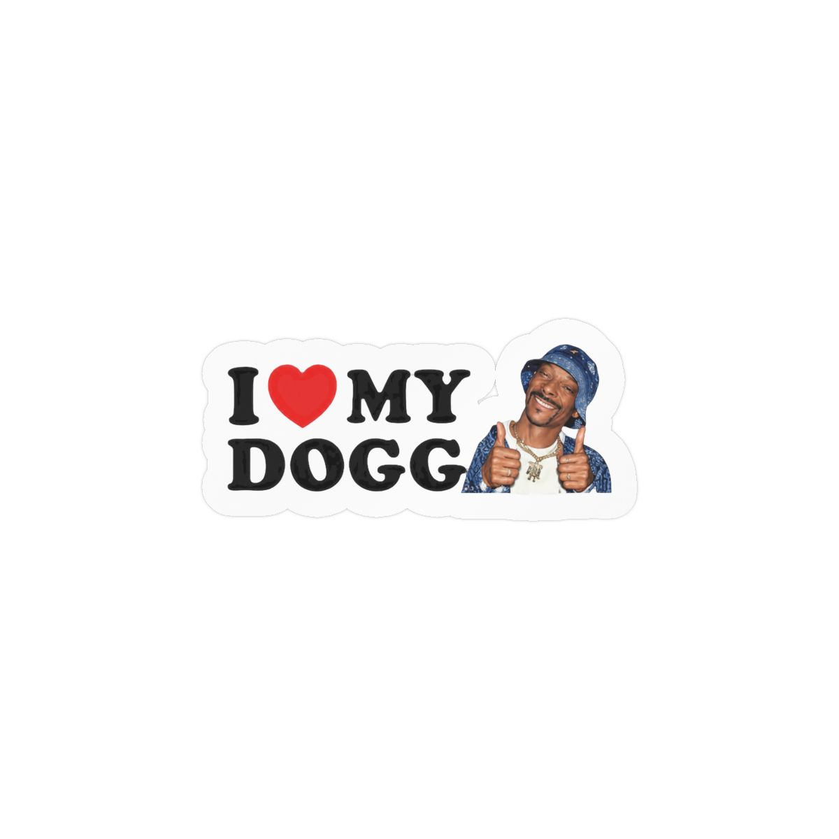 I Love My Dogg Sticker | Cute Playful Dog Vinyl Decal - alternate angle 3, merchandise