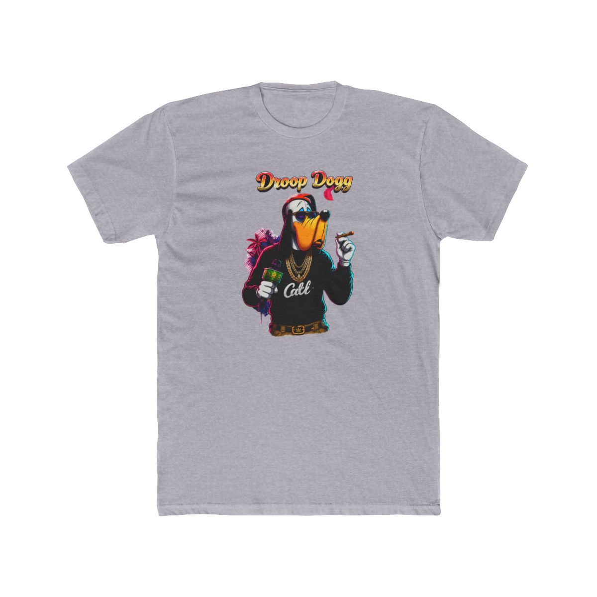 Droop Dogg Character Graphic T Shirt Tee | Streetwear, Vaporwave Art / Snoop Dog - alternate angle 5, merchandise