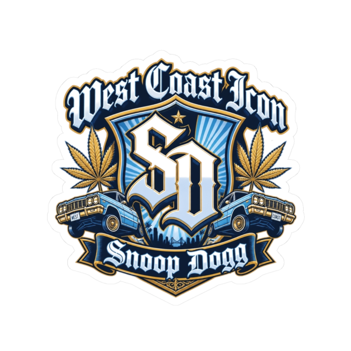 Snoop Dogg "West Coast Icon" Sticker - Official Stickers merchandise