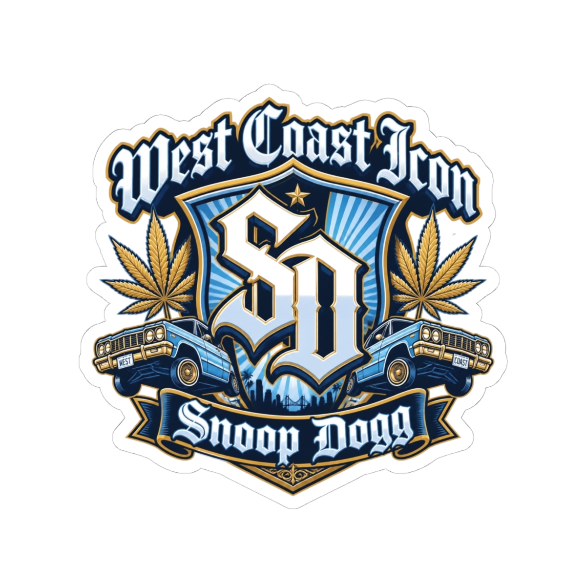 Snoop Dogg "West Coast Icon" Sticker — official Snoop Dogg Stickers