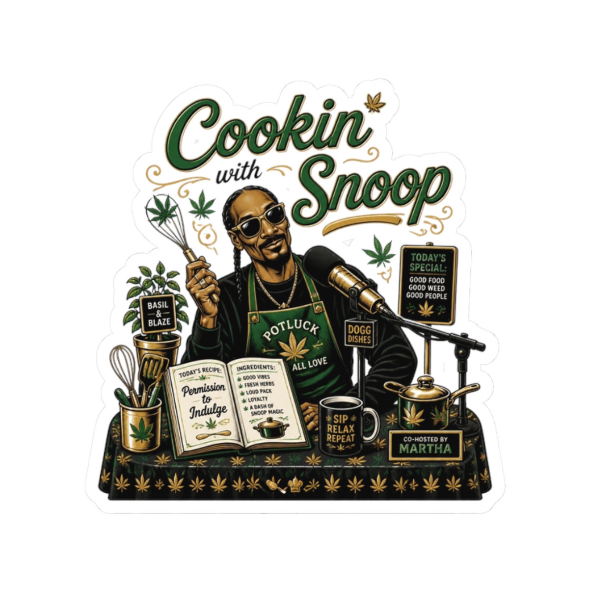 Snoop Dogg "Martha & Snoop" Sticker - Official Stickers merchandise